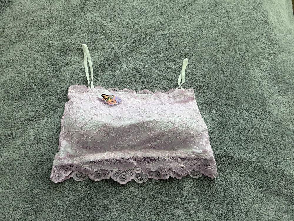 Light Pink Lace Lingerie Top with Adjustable Straps